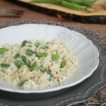 Risotto alle fave e stracchino vegetale